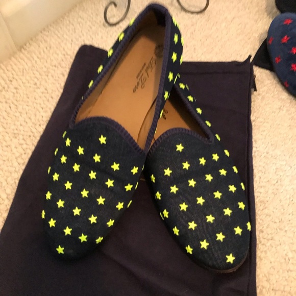 Del Toto mens shoes navy with lime applied stars size 10 star name removed $550 - Picture 7 of 7